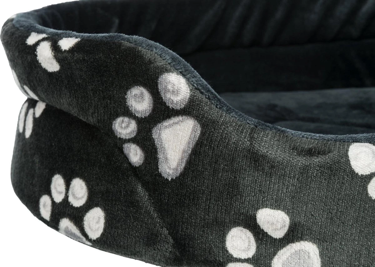 Trixie Hondenmand Jimmy Ovaal Zwart Met Pootprint (44X35 CM) 5 Trixie Hondenmand Jimmy Ovaal Zwart Met Pootprint (44X35 CM) - Afbeelding 3