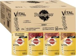 Pedigree Natvoer Mixed Selection 84 X 100 G. Kip, Runds, Kalkoen En Lams - Hondenvoeding -Compleet Nat Hondenvoer. -Dieren Benodigdheden Winkel 1200x887