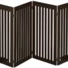 Relaxdays Veiligheidshekje Hout - 92 Cm Hoog - Kinderhek - Hondenhek - Inklapbaar - Bruin - 4 Panelen -Dieren Benodigdheden Winkel 1200x920