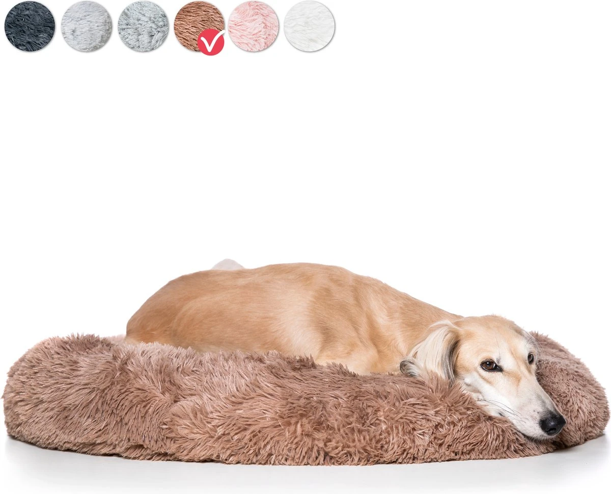 Snoozle Donut Hondenmand - Zacht En Luxe Hondenkussen - Wasbaar - Fluffy - Hondenmanden - 100cm - XXL - Dark Coffee 3 Snoozle Donut Hondenmand - Zacht En Luxe Hondenkussen - Wasbaar - Fluffy - Hondenmanden - 100cm - XXL - Dark Coffee