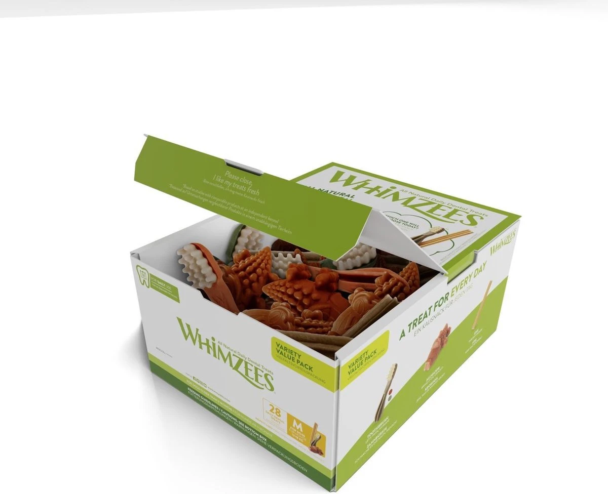 Whimzees Variety Voordeelverpakking Medium 28 Stuks 5 Whimzees Variety Voordeelverpakking Medium 28 Stuks - Afbeelding 3
