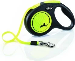 Flexi New Neon Tape - Hondenriem - Geel/Zwart - M - 5 M - (<25 Kg) -Dieren Benodigdheden Winkel 1200x977 2