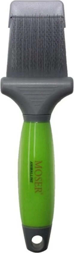 Moser Premium Slicker Borstel - Hondenvachtborstel - Groen Grijs -Dieren Benodigdheden Winkel 352x1200