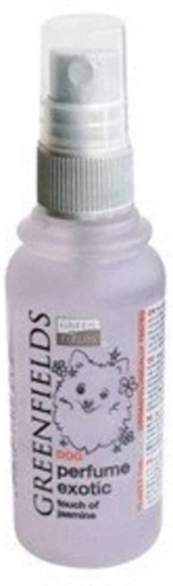 Hondenparfum Spray In 4 Geuren - Greenfields - Alchoholvrije En PH Neutrale Formule Tegen Onaangename Geurtjes - 50ml - Exotic -Dieren Benodigdheden Winkel 354x1200
