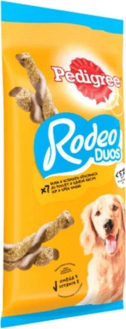 Pedigree Rodeo Duo Hondensnacks - Kip & Bacon - 10 X 7 Stuks -Dieren Benodigdheden Winkel 462x1200