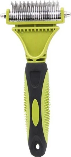 Hondenborstel - Dubbelzijdig Ontharing Tool - Herbruikbare Honden & Kattenvachtkam - Huisdier Grooming - 1 Stuk - Groen -Dieren Benodigdheden Winkel 547x1200 1