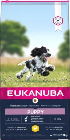 Eukanuba Dog Puppy Medium Breed- Kip - Puppyvoer - 15 Kg -Dieren Benodigdheden Winkel 600x1200 3
