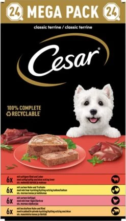 Cesar Classic Mix Paté Hondenvoer Maaltijdkuipjes 24 X 150 G -Dieren Benodigdheden Winkel 686x1200
