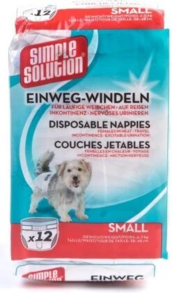 Simple Solution Wegwerp Honden Luier - SMALL 12 ST 38-48 CM -Dieren Benodigdheden Winkel 706x1200