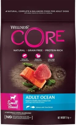 Wellness Core Grain Free Dog Small Breed Adult Ocean - Hondenvoer - Zalm Tonijn 5 Kg