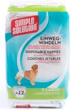 Simple Solution Wegwerp Honden Luier - SMALL 12 ST 38-48 CM -Dieren Benodigdheden Winkel 768x1200 1