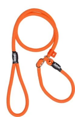 Rebel Petz - Honden Trainingslijn Met Halsband - Taupe, Zwart, Groen & Oranje - Maat Small Of Large - Kleur: Oranje, Maat: Large -Dieren Benodigdheden Winkel 772x1200