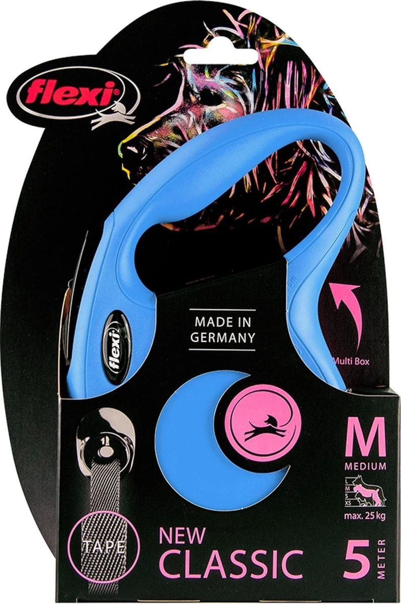 Flexi New Classic Tape - Hondenriem - Blauw - M - 5 M - (<25 Kg) 8 Flexi New Classic Tape - Hondenriem - Blauw - M - 5 M - (<25 Kg) - Afbeelding 6