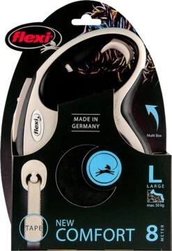 Flexi Rollijn New Comfort Tape L 8 M - Hondenriem - Zwart&Lichtgrijs -Dieren Benodigdheden Winkel 821x1200 3