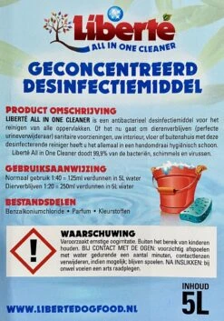 Geurverwijderaar - Liberté All In One Cleaner - Desinfectie - Dieren - Huis - Auto - Kantoor - Schoonmaakmiddel - 5L - Vanilla & Wild Berry -Dieren Benodigdheden Winkel 840x1200 6