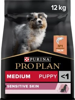 Pro Plan Medium Puppy Sensitive Skin - Honden Droogvoer - Zalm - 12 Kg -Dieren Benodigdheden Winkel 895x1200