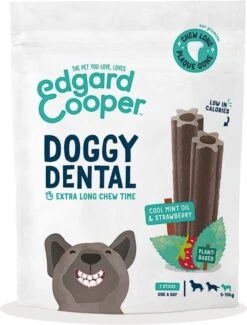 Merkloos Edgard & Cooper Doggy Dental Sticks Aardbei - Frisse Muntolie Small -Dieren Benodigdheden Winkel 911x1200 1