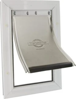 Staywell 620 Hondenluik - Aluminium - Wit -Dieren Benodigdheden Winkel 929x1200 2