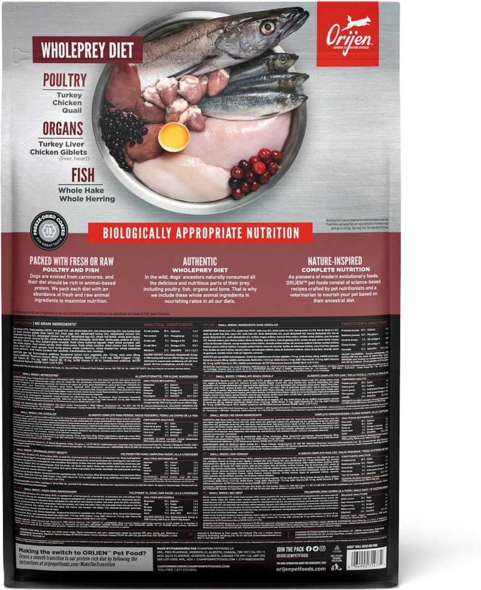 Orijen Whole Prey Small Breed (4,5 KG) 8 Orijen Whole Prey Small Breed (4,5 KG) - Afbeelding 6